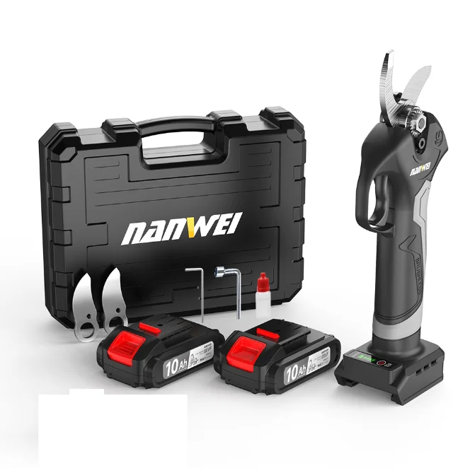 NANWEI Hot Selling Power Shears Battery Powered Charge Garden Tree Pruner Electric Pruning Scissors