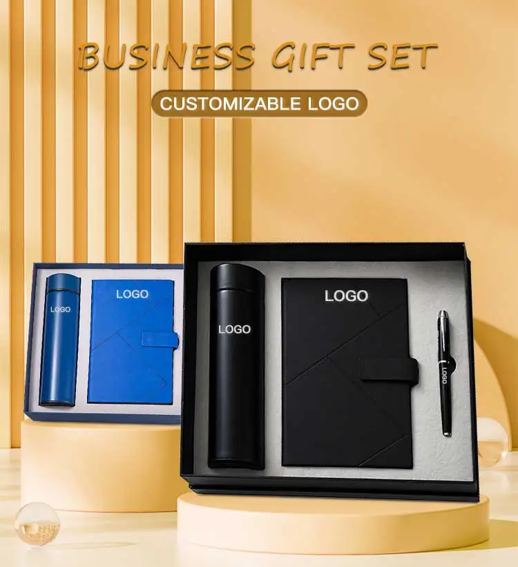 Business gifts for clients with logo luxury promotional gift set in box new employee orientation kit best ideas for business