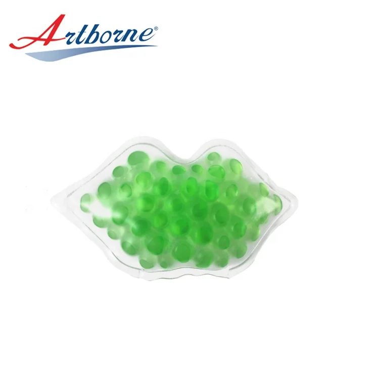 Reusable Microwave Gel Beads Hot Cold Pack Lip Shaped Ice Gel Mask for Skin Care Lip Cool Ice Pack Hot Cold Pad
