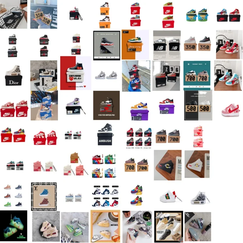High Quality 3D Trend Sneakers Airpods pro/2/1 Basketball Shoes Series Airpods Protective  Mini Sneaker Keychain