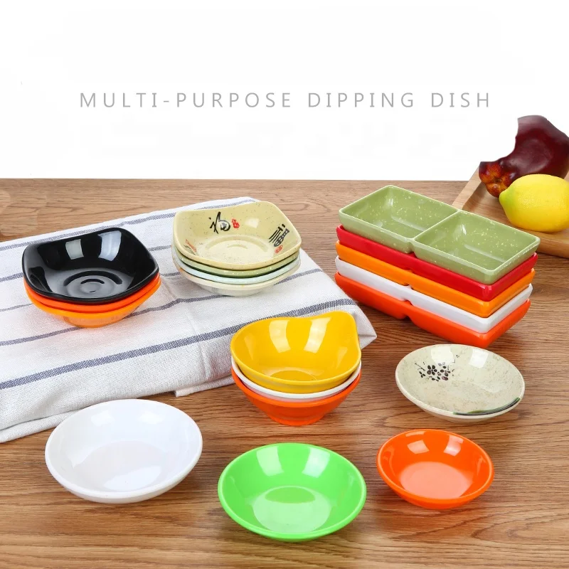 Wholesale Seasoning dipping dish white melamine Japanese sushi soy sauce dish