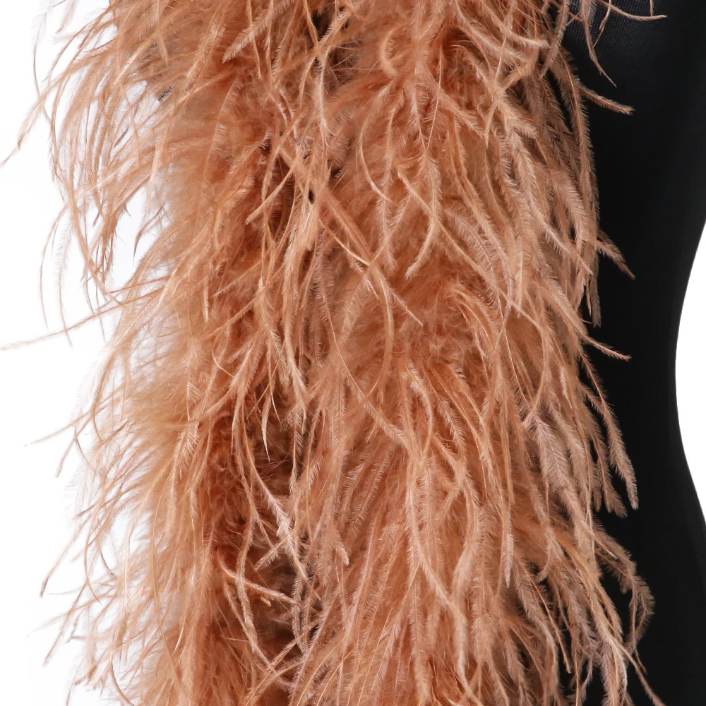 3 Ply dark pink  Soft Ostrich Boas White for Carnival Costumes Sewing Luxury Party Shawl Ivory Ostrich Feather Boa For Sale