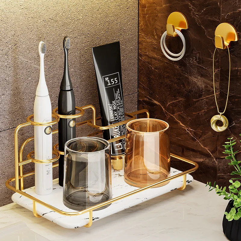 high quality toothbrush holder gold set toothbrush holder