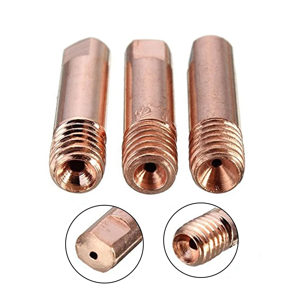 HUARUI  High Quality MB15AK Contact Tip MIG Welding Spare Parts M6*25*0.8mm welder consumables for 15AK MIG Welding Torch