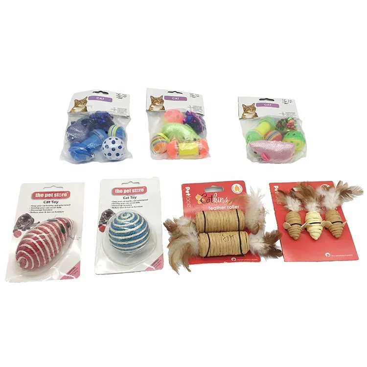 2 Pieces Pack Set Feather Roller Cat Toy Catnip Interactive Cat Toy