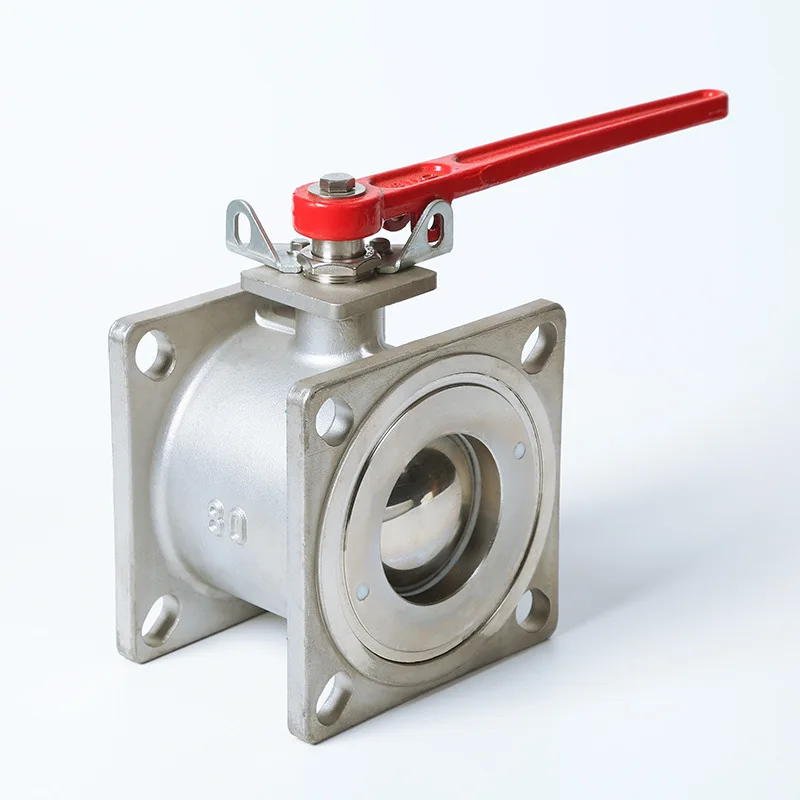 304 stainless steel two-way tank truck ball valve, flange ball valve, straight through square tank truck ball valve DN50-DN100