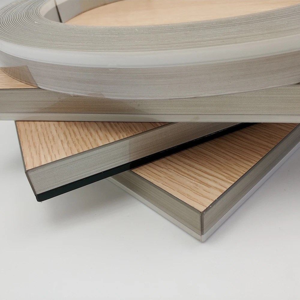 Top quality 0.8mm thickness furniture accessories 3D/ PVC/melamine/ edgeband edge banding tape for particle board