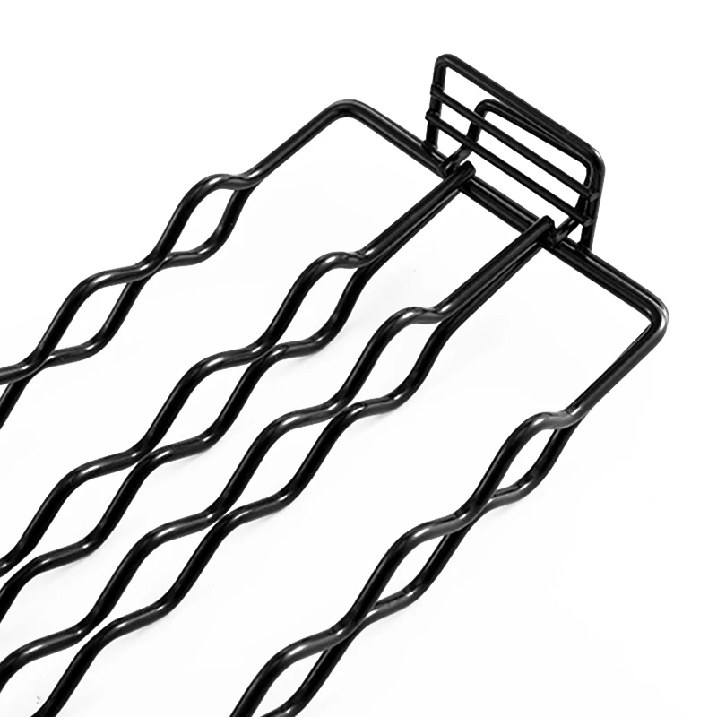 6 holes iron Rack Roast Sausage Hot Dog Grill Net Clip Grills Basket with wooden handle