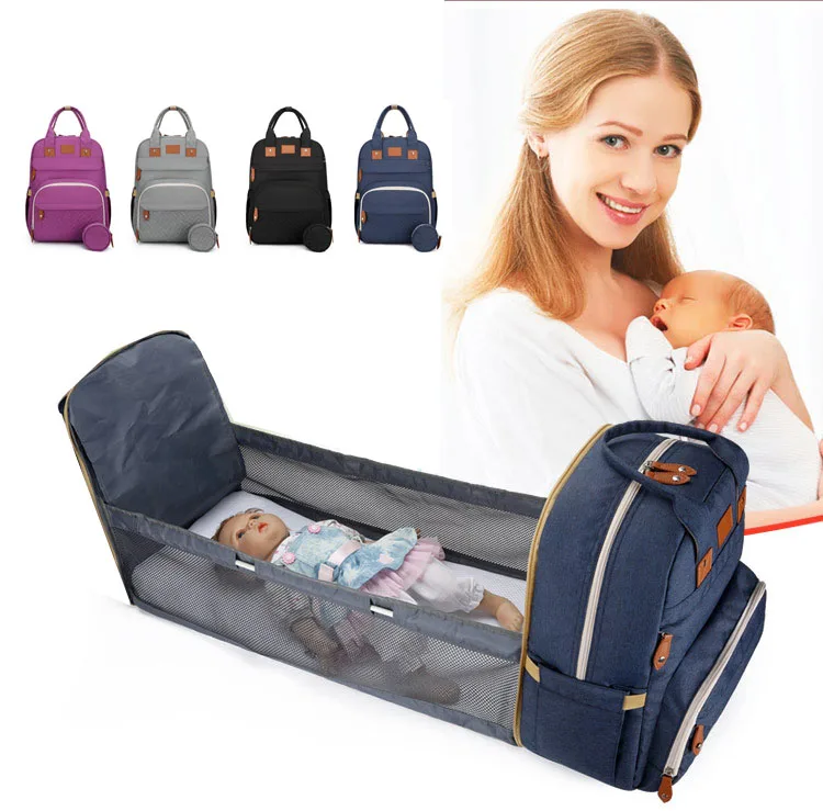 LYMECH New  Large Baby Sleep Fold Bed Bag Custom Organizer Designer New Nappy Tote Stroller Mommy Mummy Diaper Bag Backpack Set