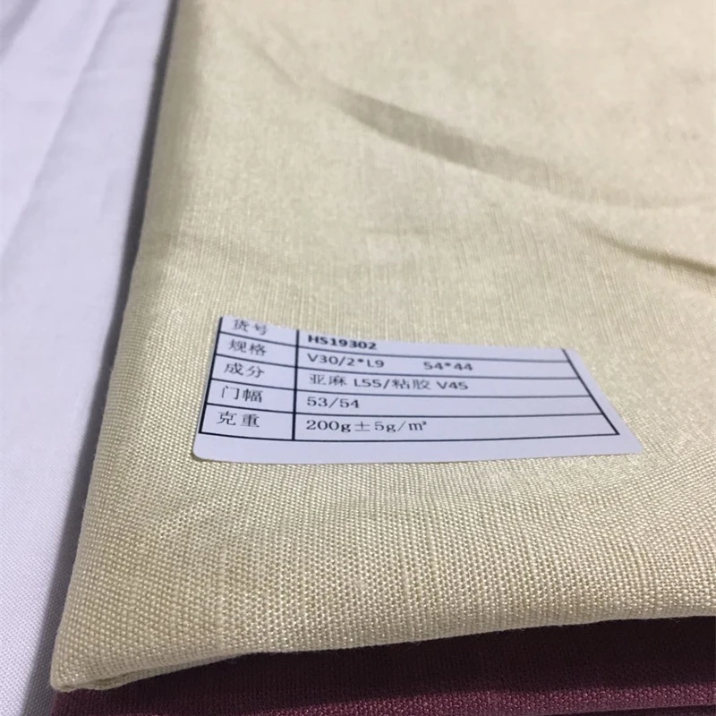 Quality Assurance Factory Supply Solid Color Safe And Natural Linen Viscose Fabric