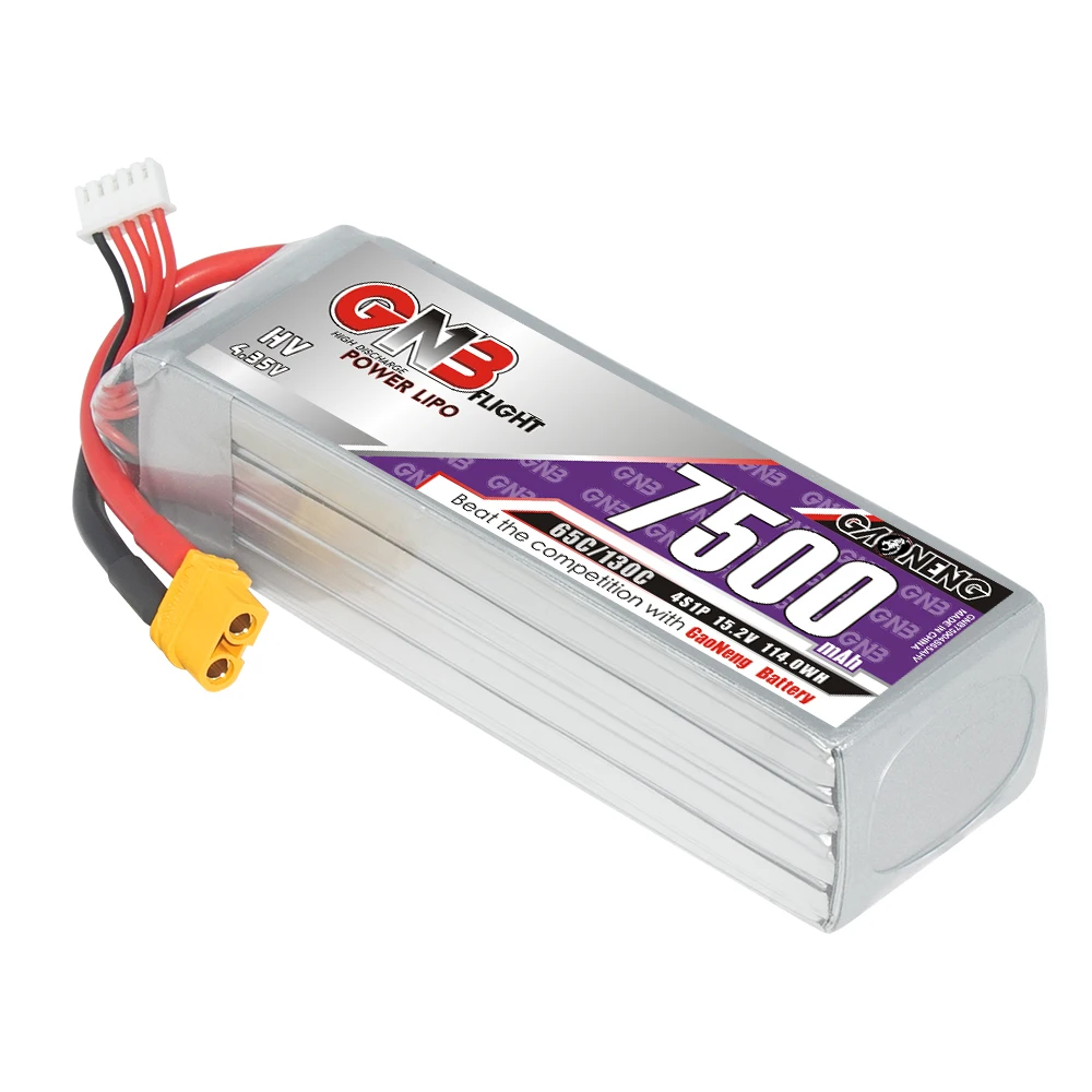 GNB GAONENG LiHV HV 7500mAh 4S 15 2 V 65C 130C XT60 RC LiPo Аккумулятор автомобильный бак для грузовика Багги Дрон-лодка с нагрузки на нагрузку