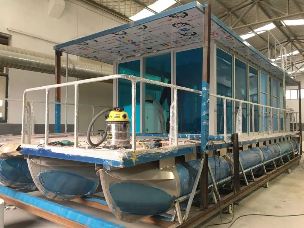 37m aluminum passenger tourist pontoon boat with house
