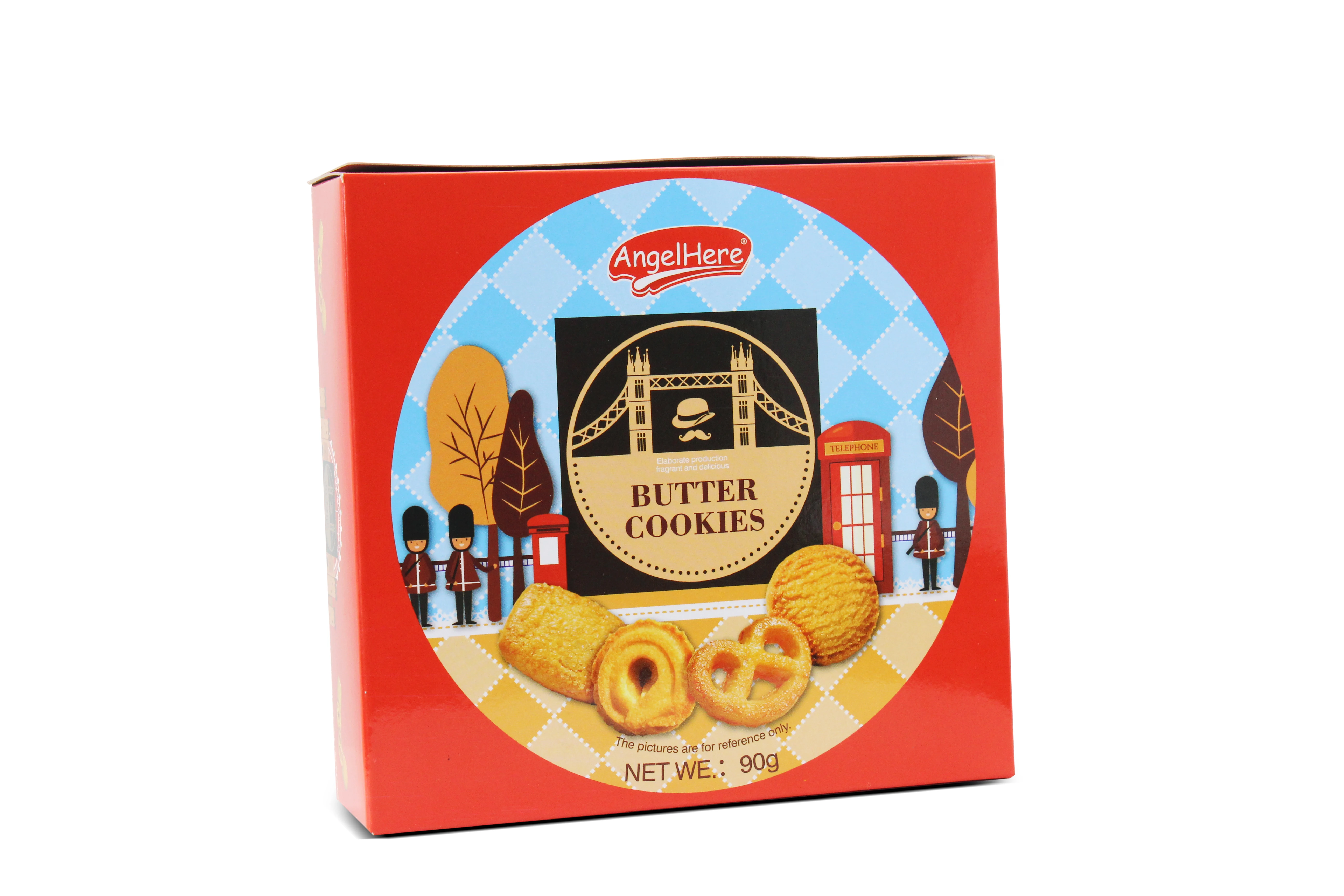 2023 Angelhere 100g Danish style Butter Cookies with paper box cooki manufacturer