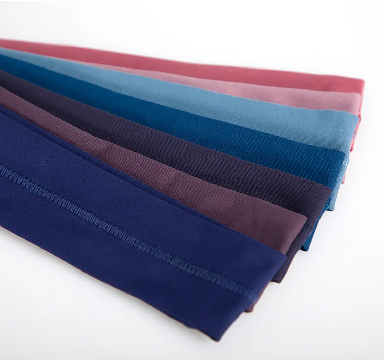 2021 Summer High Elasticity Absorb Moisture Sweat Releasing Sports Headbands Custom Logo Quick Dry 22 Colors Yoga Sweatbands