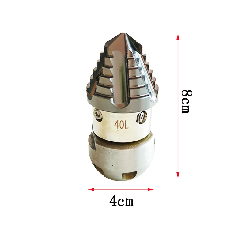 LC High pressure Nozzle Small Stainless Steel Dredging Washing Machine Accessories Dredging Sewer Water Nozzle
