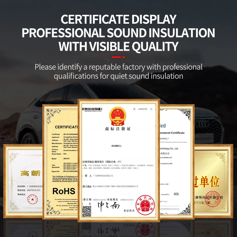 Car material deaden mat Soundproof foam sound proof Flame retardant sound absorbing cotton