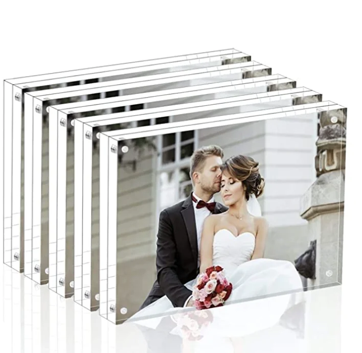 
5*7inch acrylic magnetic picture frame freestanding photo frame 