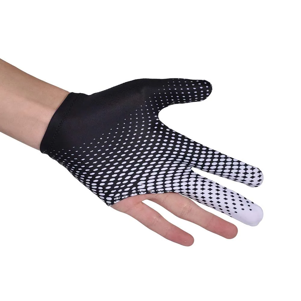 Wholesale Smooth Lycra Three Finger Pool Table Billiards Cue Gloves
