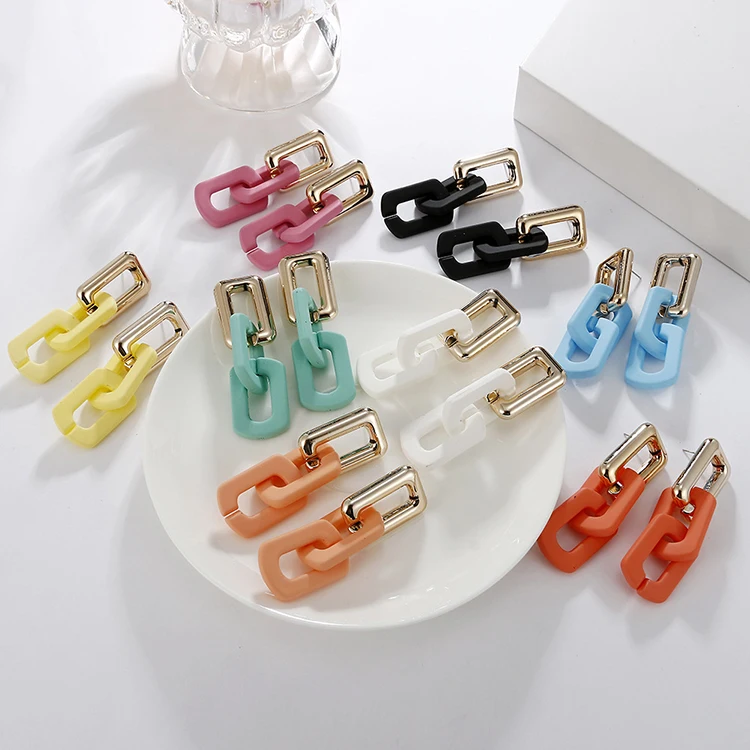 arete moda verano vibe latest simple style stud sweet colorful 2022 summer beach earrings candy color coated