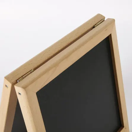 Rustic Wooden A-Frame Chalkboard Sign Freestanding Double-Sided Magnetic Blackboard Stand with White Board for Wall Decor