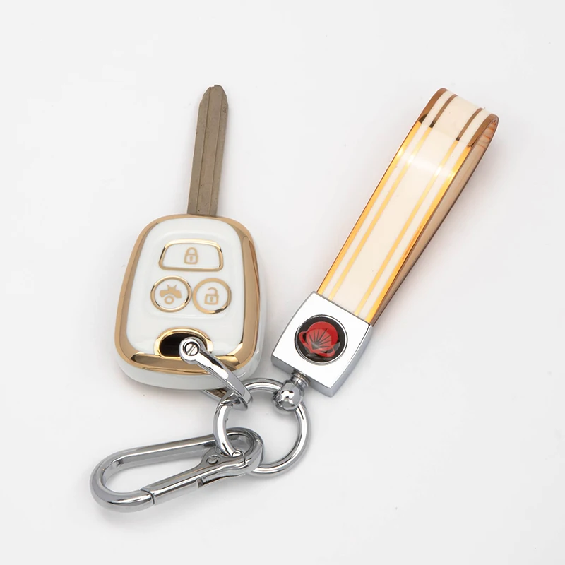 Wholesale Remote key protective cover For Peugeot TPU car Key Cover TPU key chain Sets