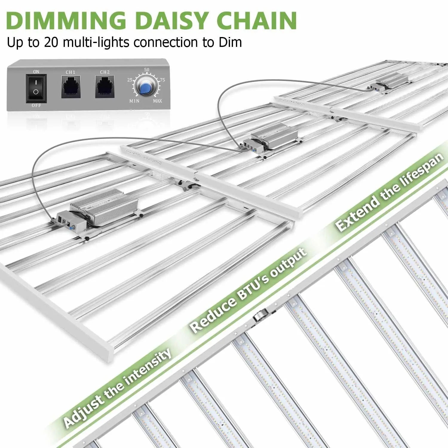 Mars Hydro FC6500 680W 2.9Umol/J 1858 Umol/S Led Grow Light With Samsung lm 301b Vertical Farming