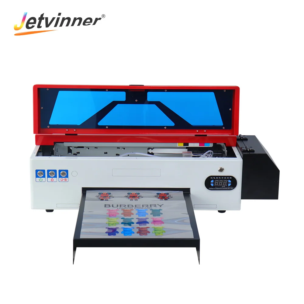 A3 dtf printer with oven dtf ink pet film hot melt powder CMYKW 100ml china supply manufacturer