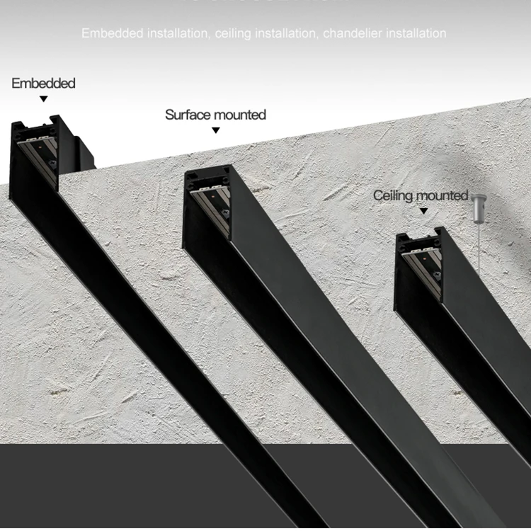 
High Quality Indoor Decorative Aluminum Adjustable Track Linear Light Magnetic Led Tracklight 