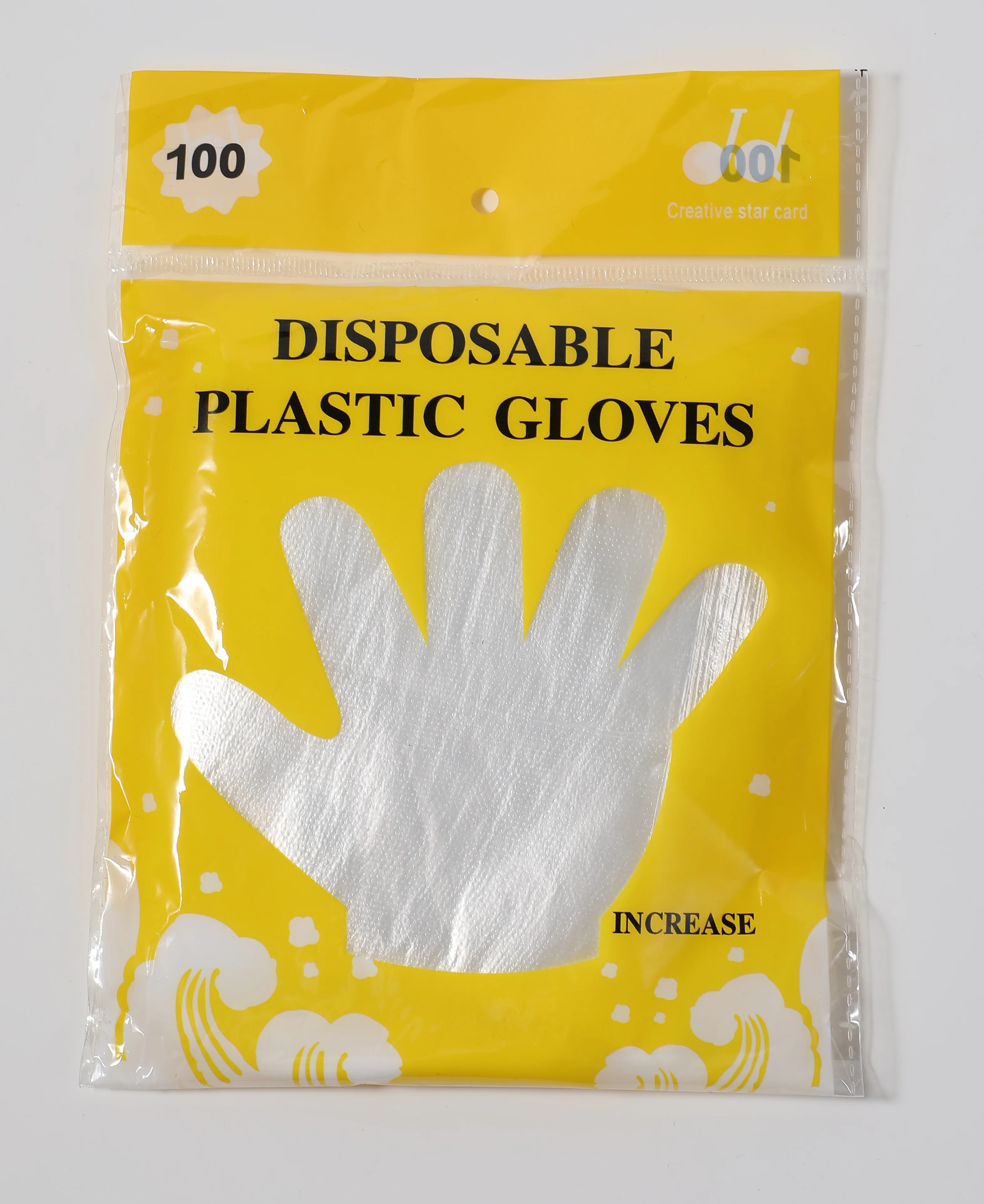 100PCS/Bag Disposable Gloves Food Kitchen Plastic Gloves Disposable Transparent Cooking Gloves PE For Restaurant And Home