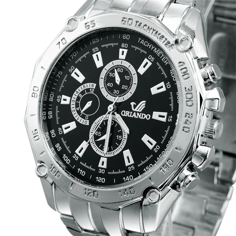 Часы reloj ORLANDO 026 мужские спортивные модные электронные кварцевые из нержавеющей стали с синим циферблатом