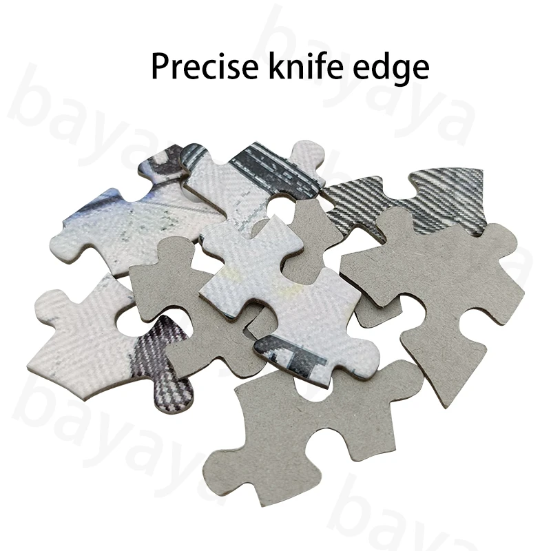 Manufacturer Wholesale High Quality Custom Printing Different Design 500 Pieces Adult Grey Cardboard Puzzle Board Material