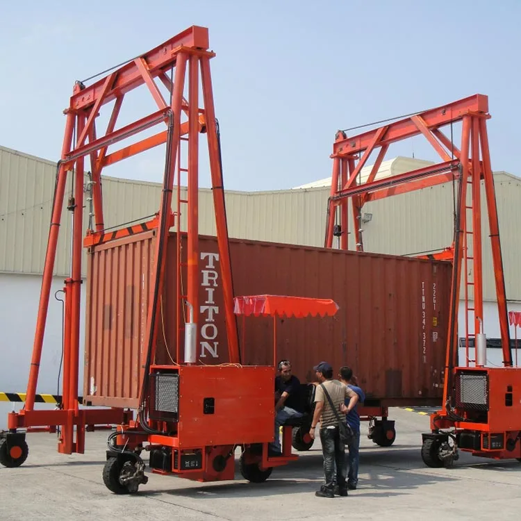 Твердые шины контейнер козловой кран Мобильный контейнерный кран эффективное решение для обработки контейнеров