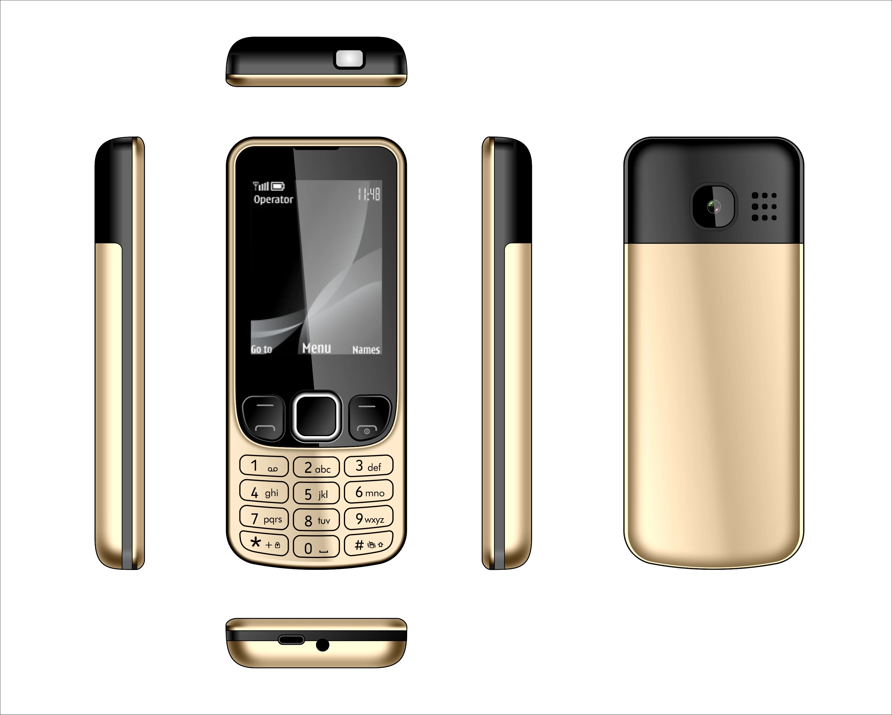 CLassic Design 4G 2.4inch 2SIM keyboard bar phone smartphone cellphone for Nokia 6700 mobile phone Facebook Whatspp for Senior