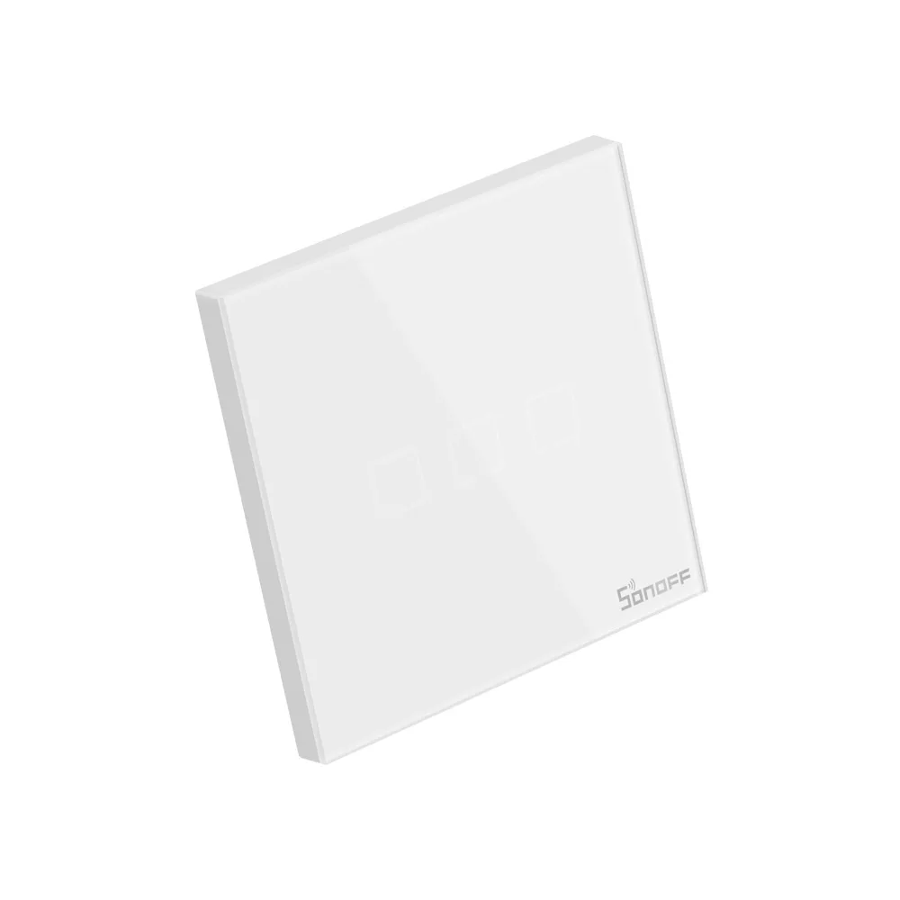  Интеллектуальный выключатель света SONOFF T1UK 3C TX Wi-Fi настенный 3 популярные Gang RF приложение голосовое сенсорное управление автоматизации 