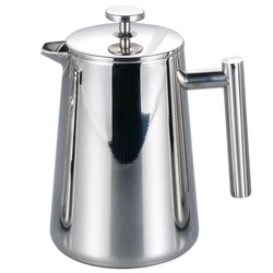 Morden Luxury Vacuum Metal Thickened Stainless Steel Coffee Maker Tea French Press Coffee Pot For Home Coffee Shop