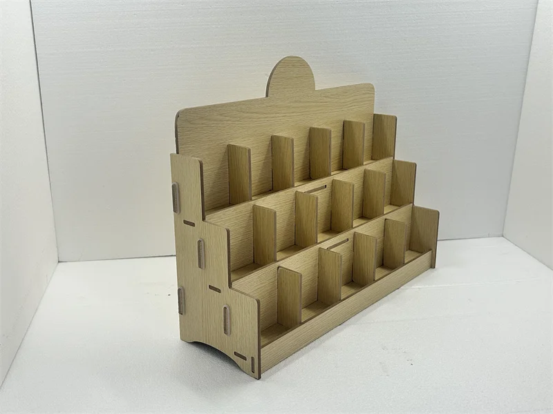 High quality table top display rack cosmetics mall shop   lipstick wooden display stand