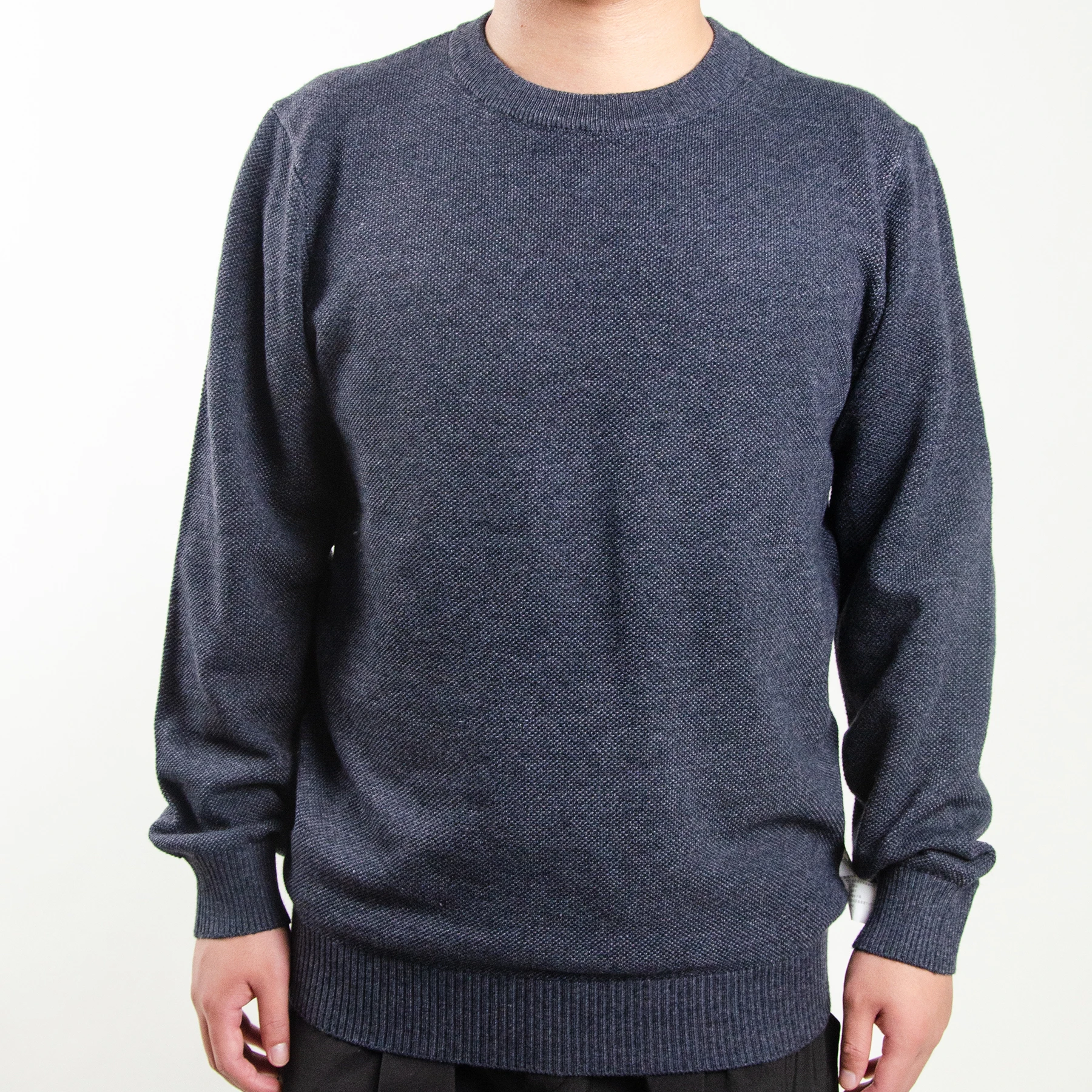 Supplies Wholesale New Autumn Winter Casual Wool Knitted Sweater Round Neck Grey Woolen Sweaters For Men