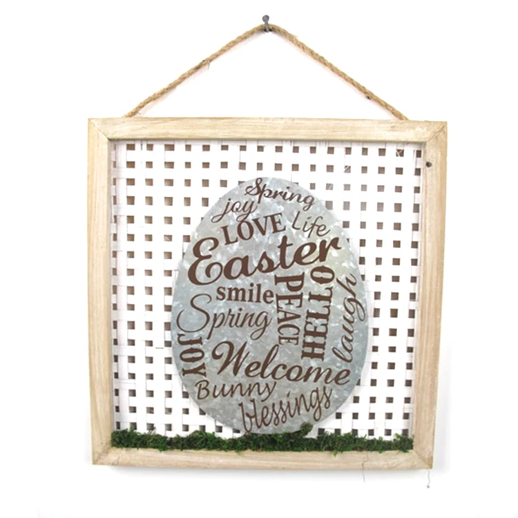 
Easter Spring Wood Hanging Sign Wall Decoration Sign 