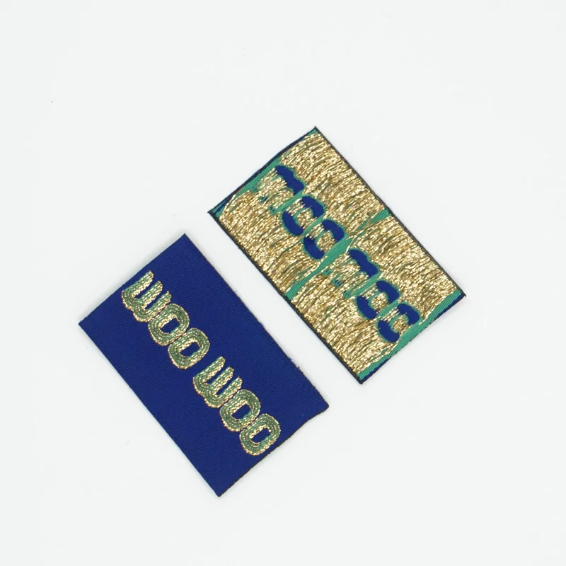 Printed   flat woven garments label weaving labels for clothing