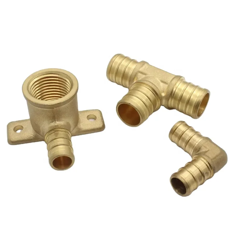 Green Valve High Quality 1/2'x1/2' Elbow Pipe Fitting Brass Crimp 90 degree Elbow for Gas and Water Plumbing