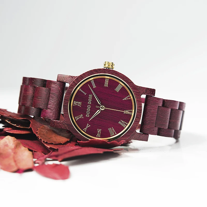 DODO DEER 2021 OEM ODM женские кварцевые часы Reloj De Bambu деревянные наручные Holz