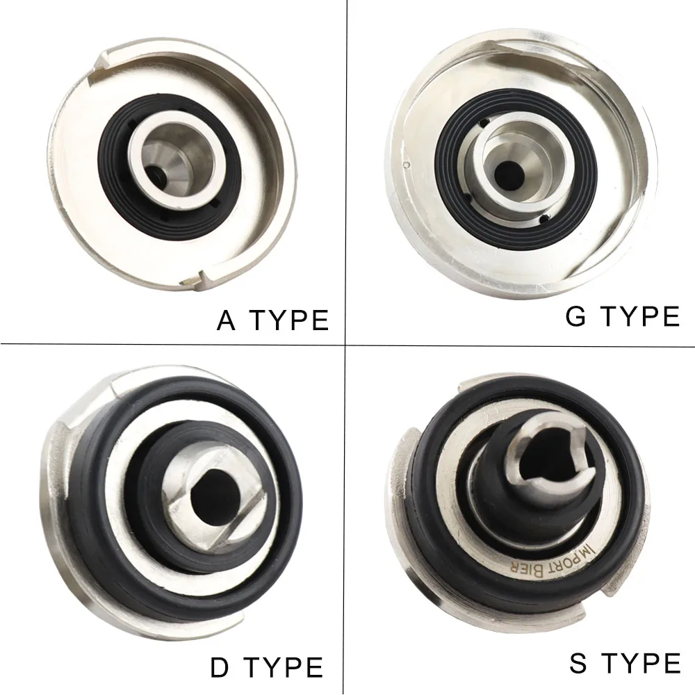 Beer Keg Coupler Sankey Tap System A D G S Type with Stainless Steel Probe Pressure Valve Homebrew Kegerator Keg Head Dispenser