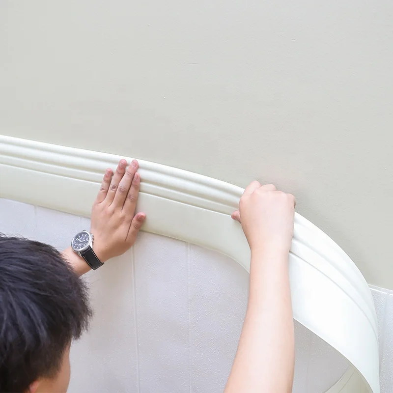 Custom gray Plastic Flooring Accessories PVC Tiles Baseboard Indoor Soft Skirting Boaed