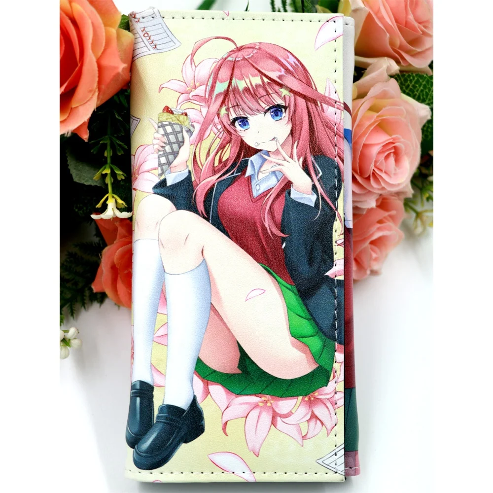 Colorful Anime The Quintessential Quintuplets Long Clutch Wallet Nakano Itsuki Leather Purse with Hasp