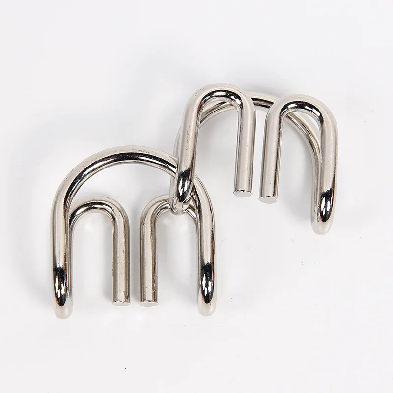 2024 chinese style Metal Wire Brain Teaser Puzzles IQ Challenge Test Games Unlock Interlocking Toy Lock Gift for Adults