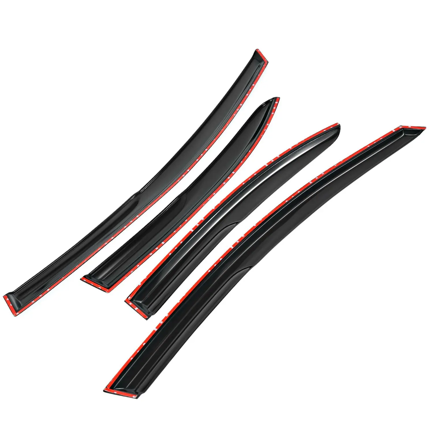 4 шт. для 2006-2011 HONDA CIVIC 4DR Седан 3D волнистый JDM СТИЛЬ черный дождь защита окна козырек щит