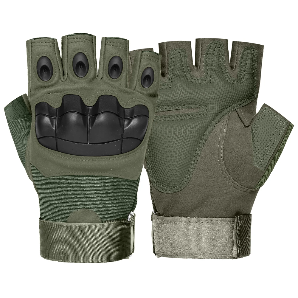 MKAS outdoor hard knuckle guantes tactico custom tactical half finger gloves tactical