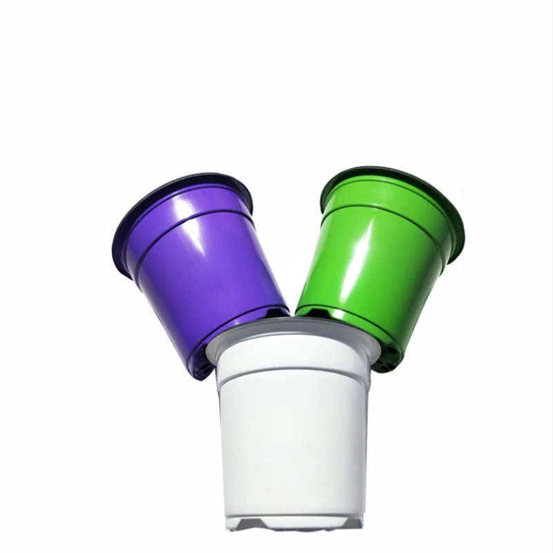 Red PP Plastic Double Color Flower Pot For Nursery Plant Wholesale Plastic Flower Pot