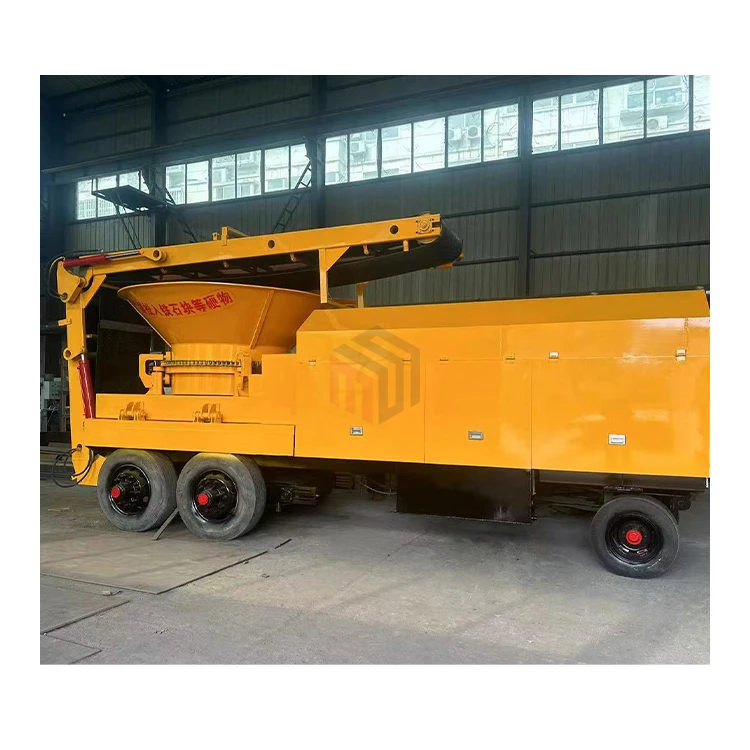 Automatic Heavy Duty Stringy Bark Root Crusher Towable Mobile stationary Vertical Large Tree Stump Tub Grinder Machine for Sale