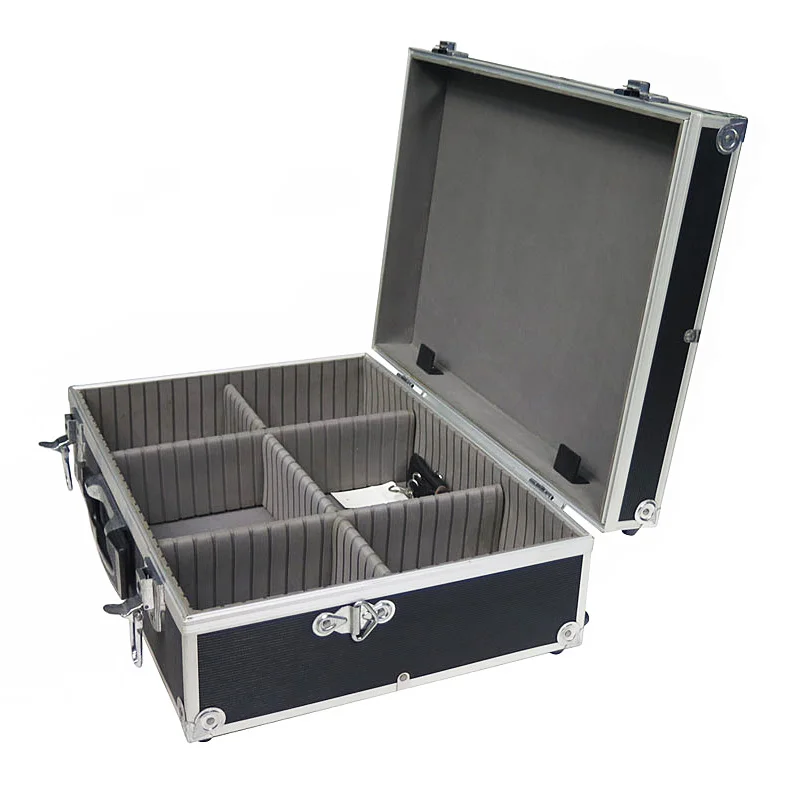 Professional Black Aluminum Custom Tool Case Storage Box Padded Foam Insert